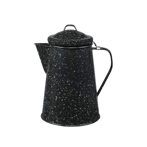 Granite Ware 3 Qt Coffee Boiler. Enameled Steel 12 cups capacity. Perfect for camping, Heat Coffee, Tea and Water directly on stove or fire.