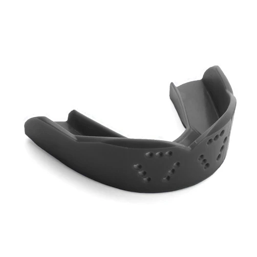 SISU 3D Mouthguard, Charcoal Black - 2.0mm Thin - for Athletes Over 5’ Tall - Pre-Formed for Custom-Molded Fit - Remoldable Up to 20 Times - Non Toxic