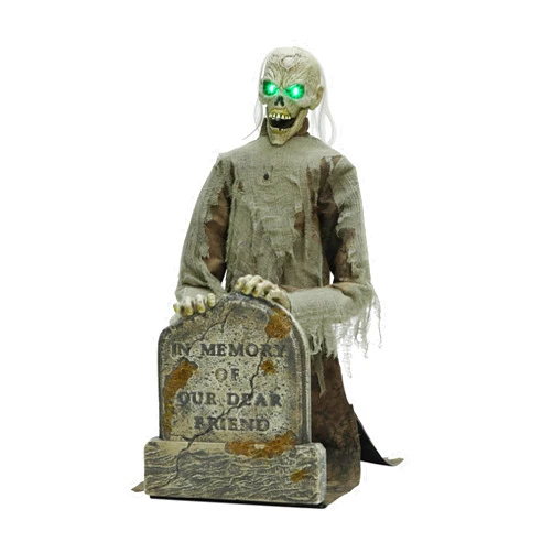 Spirit Halloween 3 Ft. Gravestone Ghoul Animatronic | Decorations | Animated | Halloween Décor