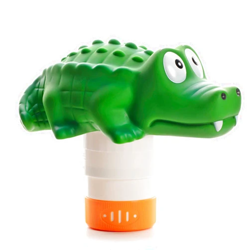 XY-WQ Chlorine Floater, Floating Pool Chlorine Dispenser (Alligator), Fits 1 and 3 Inch Tablets for Large and Small Pools, Hot Tub, Spa