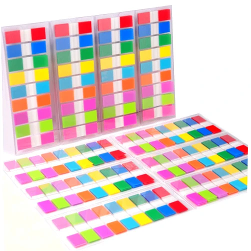 Moinkerin Sticky Tabs,moinkerin 1800 Pieces Transparent Sticky Notes Book Tabs PET Multicolor for Bookmarks,Studying,Office,School Planner Memo