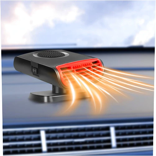 Chianku 12V 150W Car Heater Fan, New Upgrade Portable Portable Electronic Auto Fan Heater 2 in 1 Heating & Cooling Function Fast Heating Car Defrost Defogger Auto Heater Fan Plug (Red & Black)
