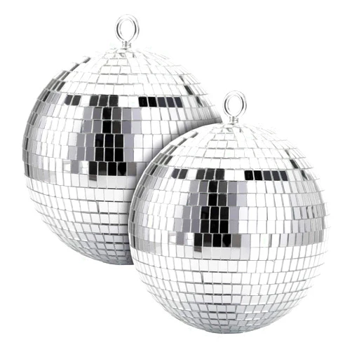 Suwimut 2 Pack Disco Light Mirror Ball, 8 Inches Cool and Fun Large Silver Hanging Disco Ball with Hanging Ring for Retro Party, Home Bands Decorations, New Years Celebration