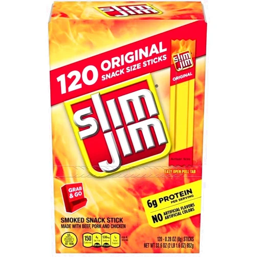 Generic Slim Jim Smoked Snack Stick, Original, 0.28 oz (120-count)