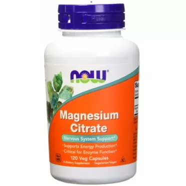 Now Foods NOW Magnesium Citrate 400 Milligram 120 Veg Capsules, 2 Pack