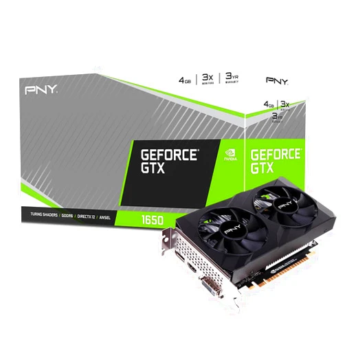 PNY GeForce GTX™ 1650 4GB GDDR6 VERTO™ Dual Fan Graphics Card