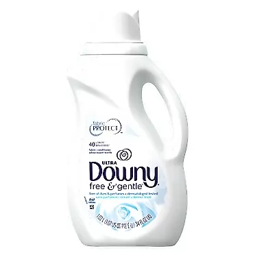 Downy Free & Gentle Liquid Fabric Conditioner for Sensitive Skin, 34 Fl Oz