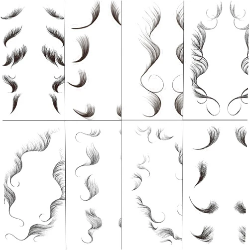 HeartYue Hair Edges Stickers Baby Hair Tattoo Stickers Hair Fringe Edges Hairline Tattoo for Women Girls DIY Hairstyling (Medium, Count, 8)