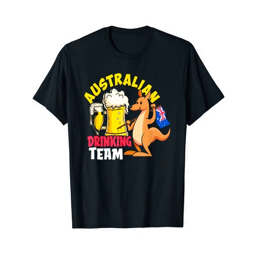 Australia Australien Heritage Quotes Australian Drinking Beer Team Funny Australia Day T-Shirt