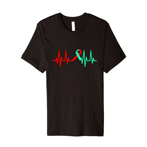 The Transplant Survivors Inc Transplant Recipient Heartbeat - Saved By An Organ Donor Premium T-Shirt