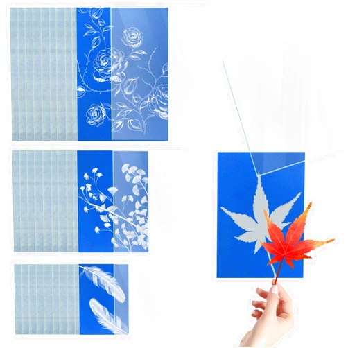 XIHIRCD 30 Sheets Sun Print Paper, A4 A5 A6 Cyanotype Paper Kit with 3pcs Acrylic Panel High Light Sensitive Solar Printing & Drawing Paper for Kids Adults DIY Art Craft Project Supplies