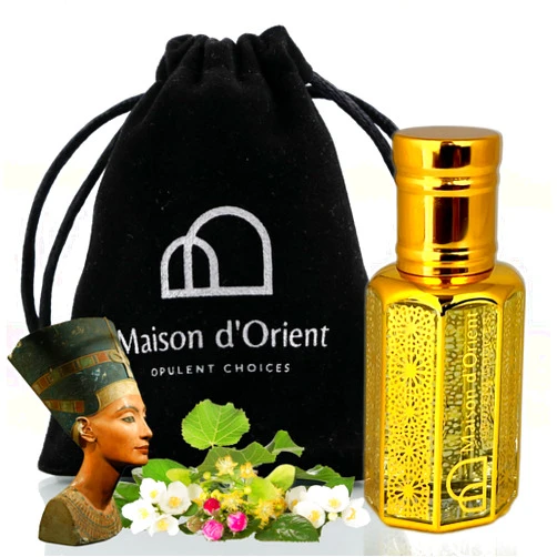 Maison d'Orient Maison d Orient Egyptian Musk Perfume Oil 12 mL – Premium Long Lasting Unisex Scent in Arabian Tola Bottle with Dapper Stick Applicator, Alcohol Free and Skin Friendly