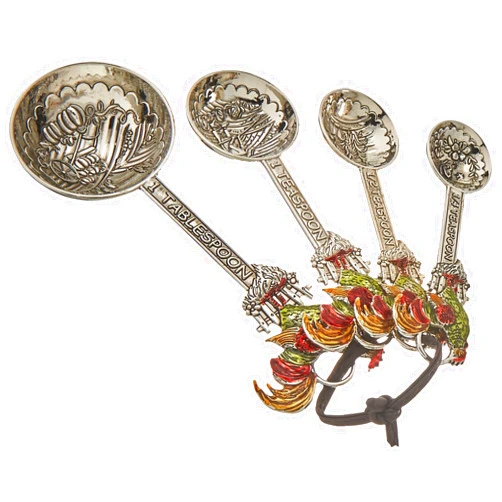 Ganz MSRNG SPNS 4PCSET,ZI Rooster Measuring Spoons