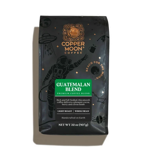 Copper Moon Guatemalan Antigua Blend, Light Roast Coffee With A Nutty Finish, Whole Bean, 2 Lb