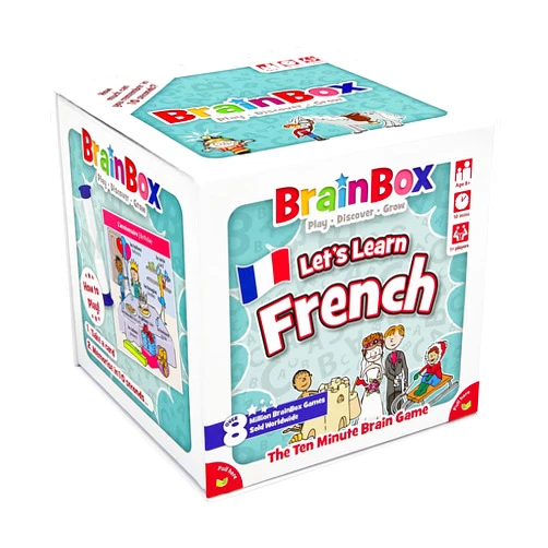 Brain Box BrainBox Let's Learn French (2022), Card Game, Ages 8+, 1+ Players, 10+ Minutes Playing Time