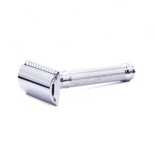 Edwin Jagger DE89KN14BL Reusable Classic Double Edge Safety Razor for Men (Knurled)