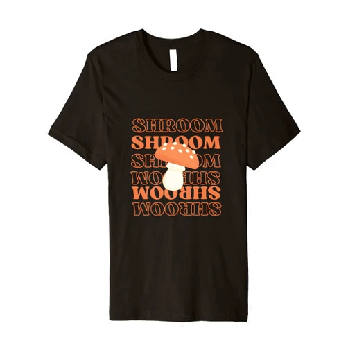 Cute Casual 70's Boho Fungi Nature Garden Lover Mushroom lover, cottage core goblin core aesthetic, vintage Premium T-Shirt