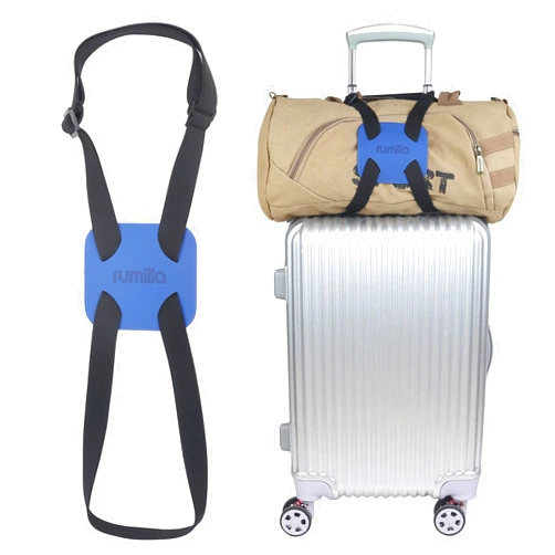 RUMILLA luggage bungee strap Luggage Straps Bag Bungees for Add a Bag Easy to Travel Suitcase Elastic Strap Belt-（Easy Version-Blue）
