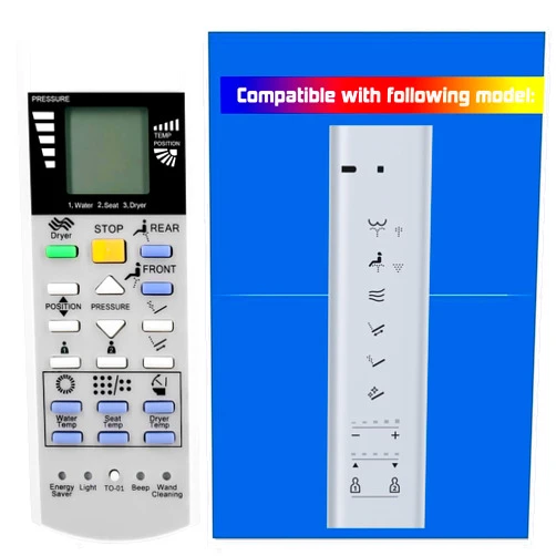 XIVUE Replacement Remote Control for TOTO Washlet Bidet Toilet Seat SW3084#01 SW3084#12 SW3084 SW3083#01 SW3083 SW3046#01 SW3046 S500E SW3056#01 S550E SW3056 with Mounting Bracket