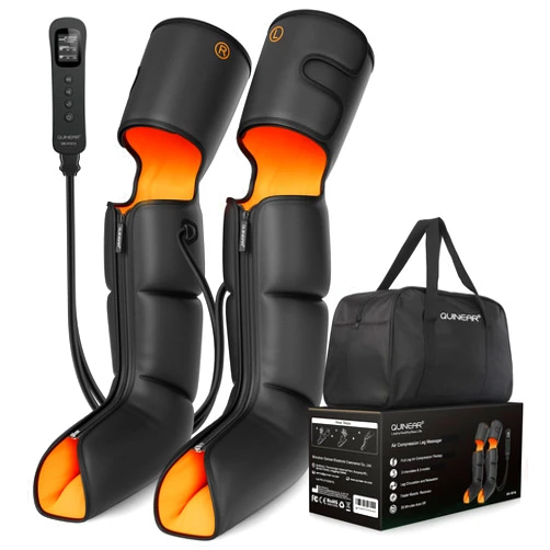 QUINEAR Leg Massager, 3-in-1 Foot Calf & Thigh Massager with Timer and Compression Therapy, Leg Massage Boots for Swollen Legs, Edema, RLS Pain Relief