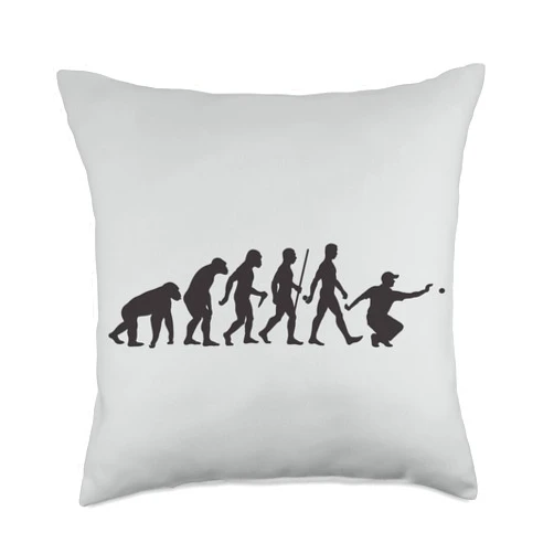 Boule Set Accessories Boules And Petanque Designs Boccia Evolution Design for Bouler Petanque Boule Throw Pillow, 18x18, Multicolor