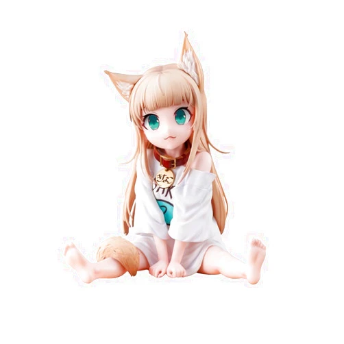 QAHEART Kinako Figures, Kinako Original Painting Figure Cute Cat Beauty Girl Illustration Anime Action Figurine 14CM