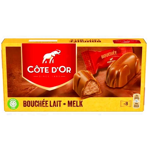 Cote D'Or Milk Chocolate Hazelnut Pralines Bouchee Giftbox, 200g (7.05-ounce), Belgian Chocolate