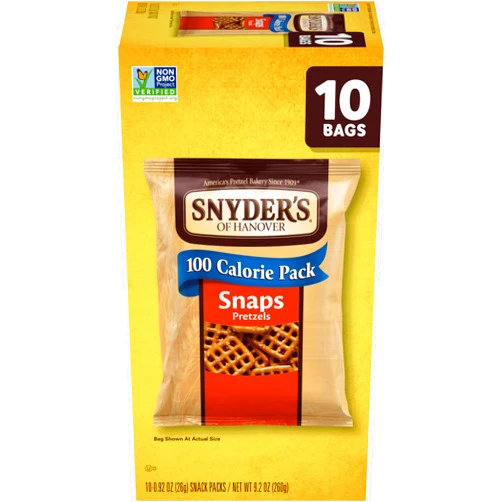 Snyder's of Hanover Pretzels, Snaps 100 Calorie Packs, 10 Ct Multipack