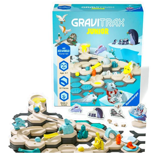 Ravensburger GraviTrax Junior Starter Set L Ice - Marble Run, STEM and Construction Toys for Kids Age 3 Years Up - Kids Gifts