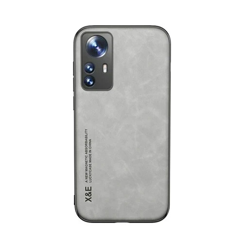 Kepuch Silklike Case for Xiaomi 12 - Cover Bumper Built-in Metal Plate for Xiaomi 12 - Gray