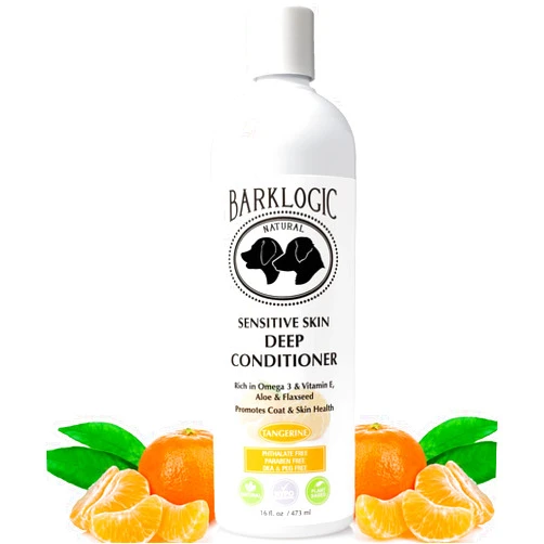BarkLogic Sensitive Skin Deep Conditioner, Tangerine, 16 fl oz - Grooming Essentials for A Quality Coat - No Parabens, No Phthalates, No Sulfates, No DEA & PEG, Vegan