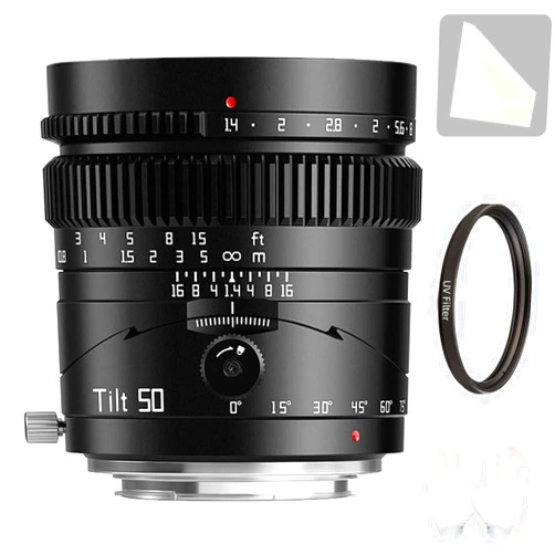TTArtisan 50mm F1.4 Tilt Manual Lens Large Aperture Full Frame Portrait Lenses Compatible with Nikon Z Cameras Z5 Z6 Z6II Z7 Z7II Z8 Z9 Z50 ZFC Z30