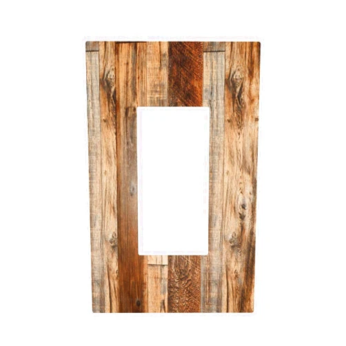 Spshian Outlet Covers Rustic Brown Wood Vintage Plank 1 Gang Wall Plate Single Rocker Light Switch Cover Decorative GFCI Receptacle Cover Electrical Switchplate for Farmhouse Cabin Home Decor