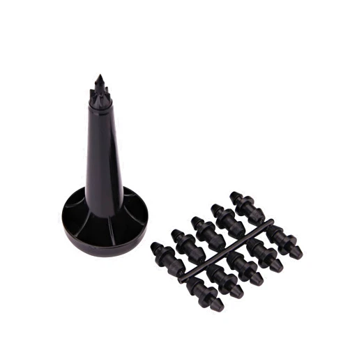 Raindrip R630CT 1/4-Inch Hole Punch Tool with Goof Plugs, for Drip Irrigation Supply Tubing and Drip Systems, Black