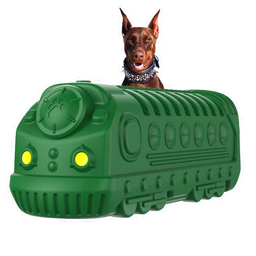 Volacopets Dog Chew Toys for Aggressive chewers, Tough Dog Toys for Large Medium Dogs, Nearly Indestructible for Medium Breed, Durable Cute Squeaky Dog Toys, Natural Rubber, Green
