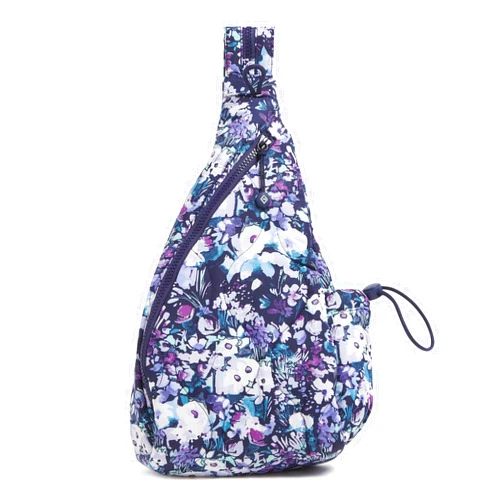 Vera Bradley Featherweight Sling Backpack, Artist's Garden Purple