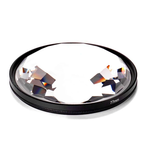 Andoer Kaleidoscope Glass Prism, 77mm Kaleidoscope Prism Camera Glass Filter Variable Number of Subjects SLR Photography Accessories (Kaleidoscope)