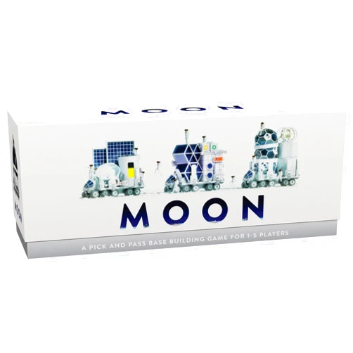Sinister Fish Games: Moon - A Lunar Competitive Sci-Fi Board Game, A Pick & Pass Base-Building Game for 1-5 Players, Ages 10+