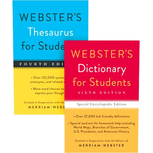By Editors of Merriam-Webster (Author), Merriam-Webster (Editor) Webster's For Students Dictionary/Thesaurus Shrink-Wrapped Set