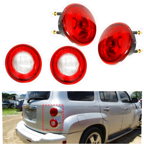Tonsya 4 pcs Red Lens For 2006 2007 2008 2009 2010 2011 Chevy HHR Reverse tail light housings