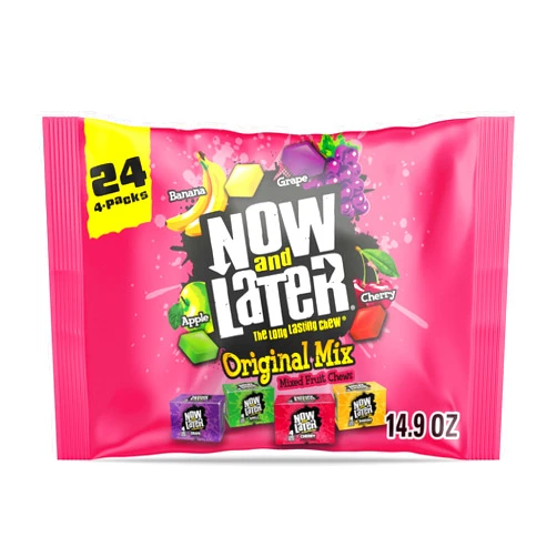 Now and Later Candy, Original Mix, Chewy and Fruity, 24 count