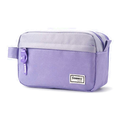 Sooez High Capacity Pencil Case, Big Pencil Bag Pouch Box Organizer Pen Case, Portable Journaling Supplies with Easy Grip Handle & Loop, Asthetic Supply for Girls Adults, Mint Green