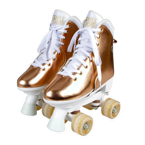 Circle Society Classic Adjustable Roller Skates for Girls, Children, Sizes 3-7 and 12-3 US Smooth-Rolling Wheels, Comfortable and Secure Fit for Young Skaters Ideal for Indoor & Outdoor Skating Fun