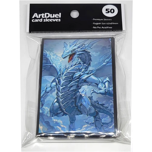 ARTDUEL Yugioh Card Sleeves - Light Blue Dragon - 50ct