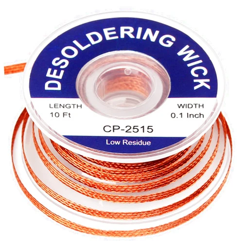 Lesnow solder wick braid 10ft Length Desoldering Wick Braid Remover Tool Solder Sucker 1 piece No-Clean soldering Wick Wire Roll and Disassemble Electrical Components