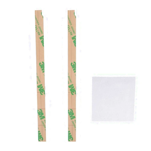 Baffo Plastic Slide Adhesive Strips for Privacy Screen, Replacement Set of Removable Mount Holder Tabs for Laptop or Computer Monitor Privacy Filter with a Cleaning Cloth by Baffo