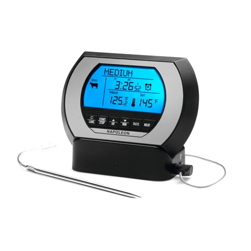 Napoleon BBQ Grill Accessory - PRO Wireless Digital Thermometer - 70006 - Wireless Meat and Food Thermometer, 200 Foot Range, Multi-Language, Stainless Steel Probe