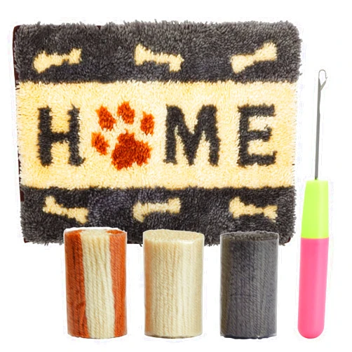 Bright Creations Dog Latch Rug Hooking Kits for Adults, Kids, Beginners, DIY Crafts (20 x 15 in)