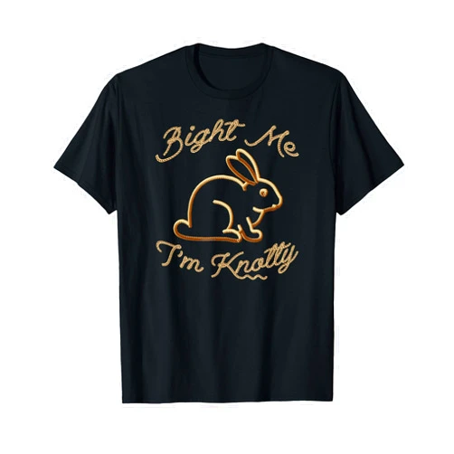BDSM Tzzs Bight Me I'm Knotty Shibari BDSM Rope Bunny Rigger T-Shirt