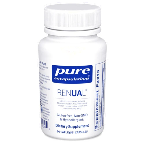 Pure Encapsulations Renual | Urolithin A Supplement | Support for Muscle Function, Cellular Energy Production, Mitochondrial Health, and Healthy Aging* | 60 Caplique Capsules